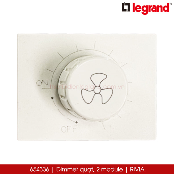 654336 Legrand | Dimmer quạt Rivia, 2 module 654336 Dimmer quạt Legrand Rivia