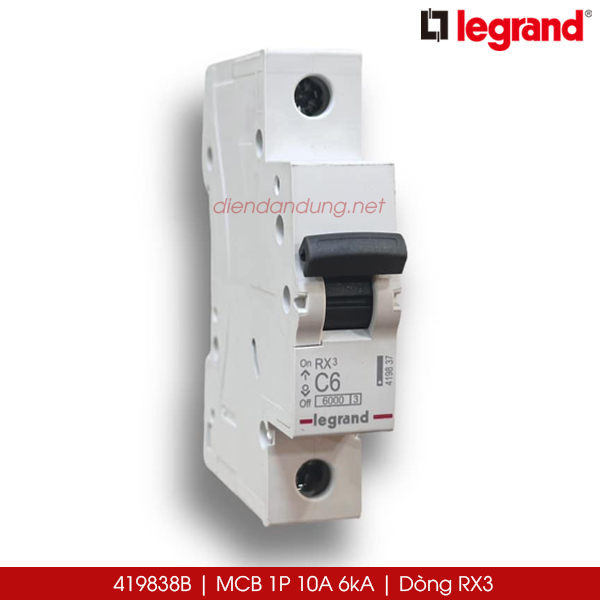 419838B Legrand | MCB 1P 10A 6kA Legrand RX3 419838B MCB 1P 10A 6kA Legrand RX3